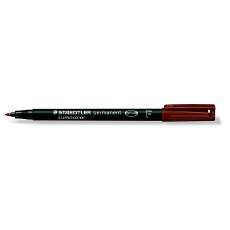 STAEDTLER Alkoholos marker, OHP, 0,6 mm, STAEDTLER "Lumocolor® 318 F", barna