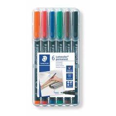   STAEDTLER Alkoholos marker készlet, OHP, 0,6 mm, STAEDTLER "Lumocolor® 318 F", 6 különböző szín