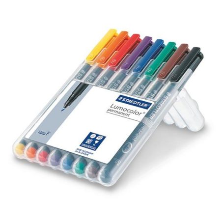 STAEDTLER Alkoholos marker készlet, OHP, 0,6 mm, STAEDTLER "Lumocolor® 318 F", 8 különböző szín