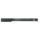 STAEDTLER Alkoholos marker, 1 mm, kúpos, STAEDTLER "Lumocolor® garden 319 GM", fekete