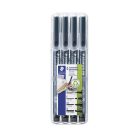 STAEDTLER Alkoholos marker készlet, OHP, STAEDTLER "Lumocolor® 31", 4 különböző vonalvastagság, fekete