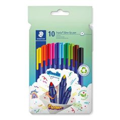   STAEDTLER Filctoll készlet, 1 mm, STAEDTLER "Triplus 323", 10 különböző szín