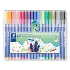   STAEDTLER Filctoll készlet, 1 mm, STAEDTLER "Triplus 323", 20 különböző szín