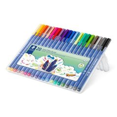   STAEDTLER Filctoll készlet, 1 mm, STAEDTLER "Triplus 323", 20 különböző szín