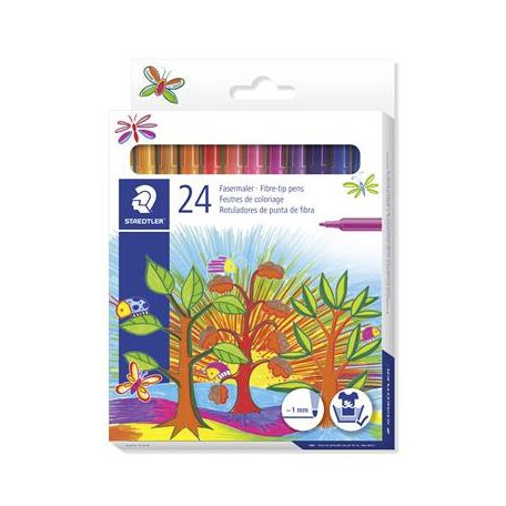 STAEDTLER Filctoll készlet, 1 mm, STAEDTLER "325", 24 különböző szín