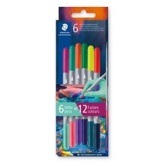  STAEDTLER Filctoll készlet, 1/3 mm, kétvégű, kimosható, STAEDTLER® "3280", Multiverzum 1, 6 különböző szín