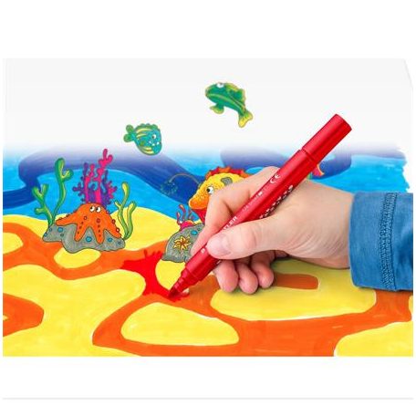 STAEDTLER Filctoll készlet, 3 mm, háromszögletű, kimosható, STAEDTLER "Noris® jumbo 328-B", 12 szín