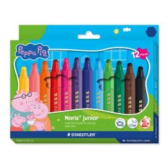   STAEDTLER Filctoll készlet, 2,5 mm, kimosható, jumbo, STAEDTLER „Noris® junior 329”, Peppa malac, 12 szín