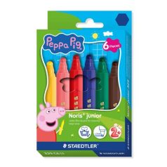   STAEDTLER Filctoll készlet, 2,5 mm, kimosható, jumbo, STAEDTLER „Noris® junior 329”, Peppa malac, 6 szín