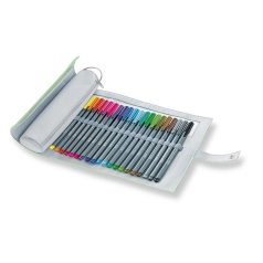   STAEDTLER Tűfilc készlet feltekerhető tolltartóban vegyes színekben, 0,3 mm, STAEDTLER "Triplus® 334", 20 különböző szín