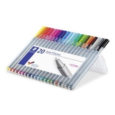   STAEDTLER Tűfilc készlet, 0,3 mm, STAEDTLER "Triplus 334", 20 különböző szín