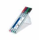 STAEDTLER Tűfilc készlet, 0,3 mm, STAEDTLER "Triplus 334", 4 különböző szín