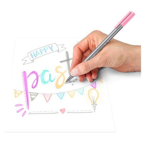 STAEDTLER Tűfilc készlet, 0,3 mm, STAEDTLER "Triplus® 334", 6 különböző pasztell szín