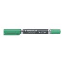 STAEDTLER Alkoholos marker, 0,6/1,5 mm, kúpos, kétvégű, STAEDTLER "Lumocolor® duo 348", zöld