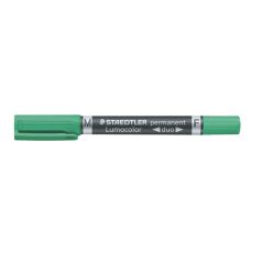   STAEDTLER Alkoholos marker, 0,6/1,5 mm, kúpos, kétvégű, STAEDTLER "Lumocolor® duo 348", zöld