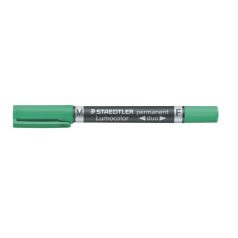   STAEDTLER Alkoholos marker, 0,6/1,5 mm, kúpos, kétvégű, STAEDTLER "Lumocolor® duo 348", zöld