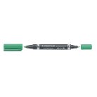 STAEDTLER Alkoholos marker, 0,6/1,5 mm, kúpos, kétvégű, STAEDTLER "Lumocolor® duo 348", zöld