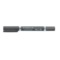   STAEDTLER Alkoholos marker, 0,6/1,5 mm, kúpos, kétvégű, STAEDTLER "Lumocolor® duo 348", fekete