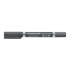   STAEDTLER Alkoholos marker, 0,6/1,5 mm, kúpos, kétvégű, STAEDTLER "Lumocolor® duo 348", fekete