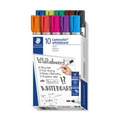   STAEDTLER Táblamarker készlet, 2 mm, kúpos, STAEDTLER "Lumocolor® 351", 10 különböző szín