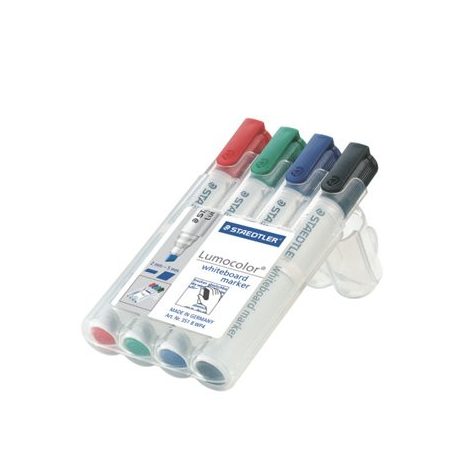 STAEDTLER Táblamarker készlet, 2-5 mm, vágott, STAEDTLER "Lumocolor® 351 B", 4 különböző szín