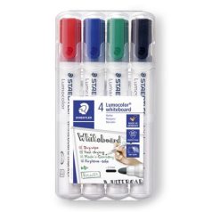   STAEDTLER Táblamarker készlet, 2 mm, kúpos, STAEDTLER "Lumocolor® 351", 4 különböző szín