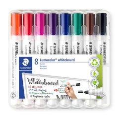   STAEDTLER Táblamarker készlet, 2 mm, kúpos, STAEDTLER "Lumocolor® 351", 8 különböző szín