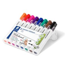   STAEDTLER Táblamarker készlet, 2 mm, kúpos, STAEDTLER "Lumocolor® 351", 8 különböző szín