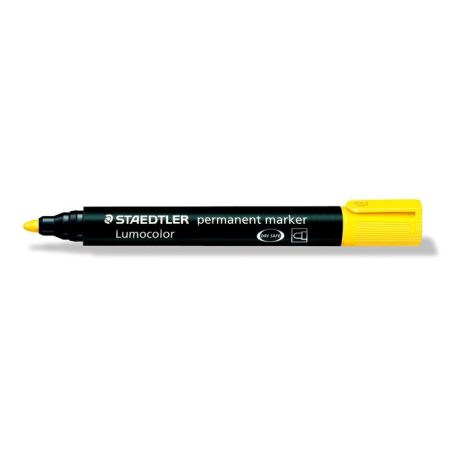 STAEDTLER Alkoholos marker, 2 mm, kúpos, STAEDTLER "Lumocolor® 352", sárga