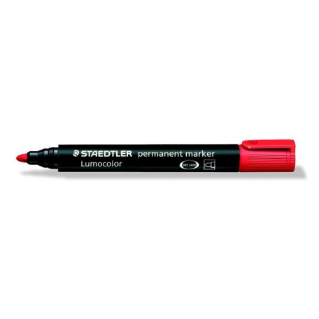 STAEDTLER Alkoholos marker, 2 mm, kúpos, STAEDTLER "Lumocolor® 352", piros