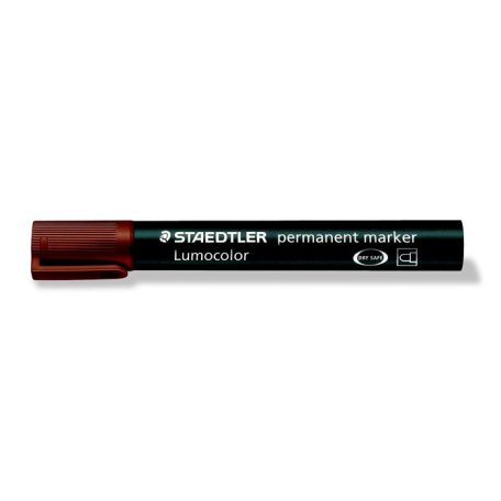 STAEDTLER Alkoholos marker, 2 mm, kúpos, STAEDTLER "Lumocolor® 352", barna