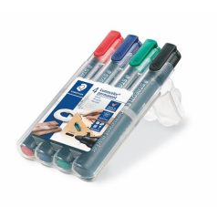   STAEDTLER Alkoholos marker készlet, 2 mm, kúpos, STAEDTLER "Lumocolor® 352", 4 különböző szín