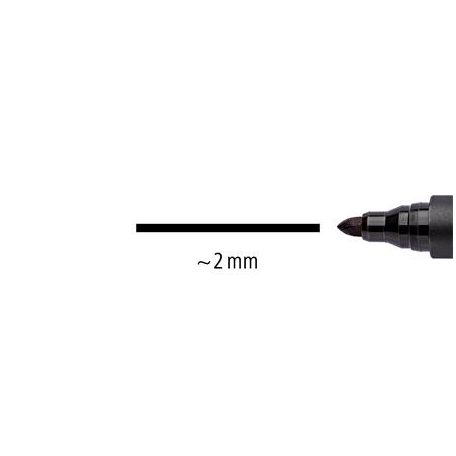 STAEDTLER Alkoholos marker készlet, 2 mm, kúpos, STAEDTLER "Lumocolor® 352", 6 különböző szín