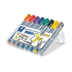   STAEDTLER Flipchart marker vegyes készlet, 2/2-5 mm, STAEDTLER "Lumocolor® 356", 8 különböző szín