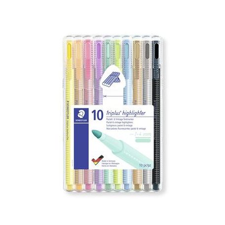 STAEDTLER Szövegkiemelő készlet, 1-4 mm, STAEDTLER "362 C", 10 különböző szín