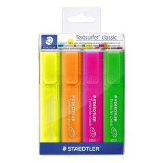   STAEDTLER Szövegkiemelő készlet, 1-5 mm, STAEDTLER "Classic 364", 4 különböző szín