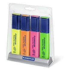   STAEDTLER Szövegkiemelő készlet, 1-5 mm, asztali, STAEDTLER "Classic 364", 4 különböző szín