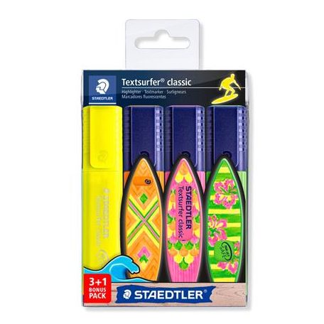 STAEDTLER Szövegkiemelő készlet, 1-5 mm, STAEDTLER "Textsurfer® Classic 364", 3+1 szín