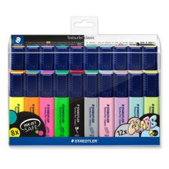   STAEDTLER Szövegkiemelő készlet, 1-5 mm, STAEDTLER "Textsurfer Classic 364 WP20", 20 különböző szín