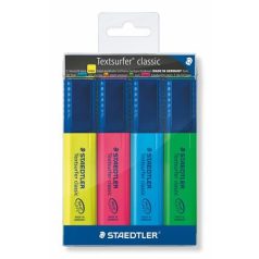   STAEDTLER Szövegkiemelő készlet, 1-5 mm, STAEDTLER "Textsurfer Classic 364", 4 különböző szín