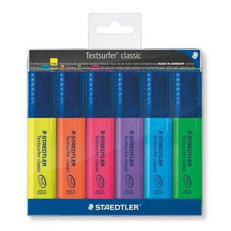 STAEDTLER Szövegkiemelő készlet, 1-5 mm, STAEDTLER "Textsurfer Classic 364", 6 különböző szín