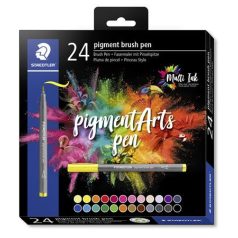   STAEDTLER Ecsetirón készlet, STAEDTLER "Pigment brush 371", 24 különböző szín