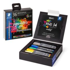   STAEDTLER Ecsetirón készlet, STAEDTLER "Pigment brush 371", 36 különböző szín