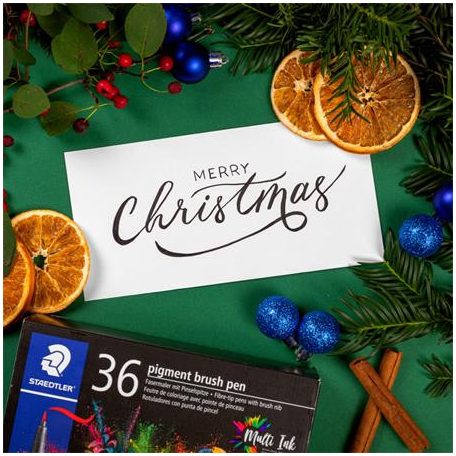 STAEDTLER Ecsetirón készlet, STAEDTLER "Pigment brush 371", 36 különböző szín