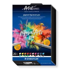   STAEDTLER Ecsetirón készlet, STAEDTLER "Pigment big brush 373", 20 különböző szín