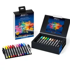   STAEDTLER Ecsetirón készlet, STAEDTLER "Pigment big brush 373", 20 különböző szín