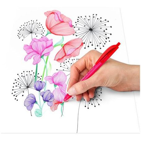 STAEDTLER Golyóstoll, 1 mm, nyomógombos, STAEDTLER® "4230 M", 8 különböző szín