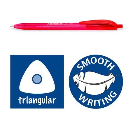 STAEDTLER Golyóstoll, 1 mm, nyomógombos, STAEDTLER® "4230 M", 8 különböző szín