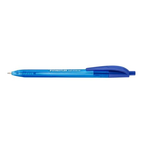 STAEDTLER Golyóstoll, 1 mm, nyomógombos, STAEDTLER "Ball 4230 M", kék