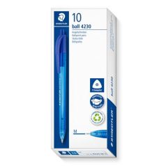   STAEDTLER Golyóstoll, 1 mm, nyomógombos, STAEDTLER "Ball 4230 M", kék